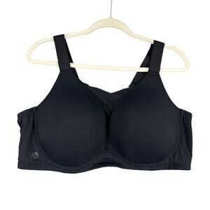 LIVI ACTIVE Black‎ Padded Full Coverage Adjustable Straps Sports Bra Size 46C
